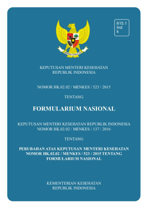 Image of Formularium Nasional Kemenkes RI Nomor : HK.02.02/Menkes/523/2015 & HK.02.2/Menkes/137/2016